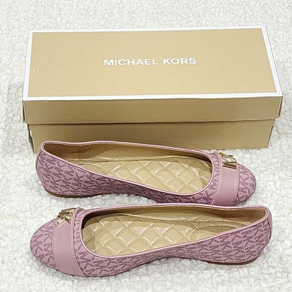 Michael Kors Jilly ballet flats in royal pink logo size 9.5 new!!! - Picture 2 of 13